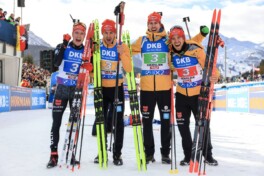 Deutsche Herrenstaffel auf Rang drei beim Biathlon Weltcup in Hochfilzen