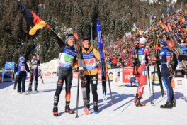 Deutsche Single-Mixed-Staffel siegt beim Biathlon Weltcup in Antholz