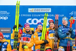 Langlauf Weltcup Oberhof: Deutsche Damen-Staffel nach toller Aufholjagd auf Platz zwei hinter Schweden