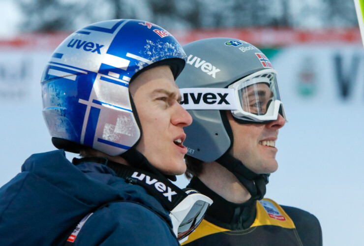 Sooo knapp! Kristjan Ilves (EST), Jarl Magnus Riiber (NOR) (l-r)