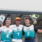 Das Podium der Herren: Manuel Faisst (GER), Johannes Rydzek (GER), Laurent Muhlethaler (FRA), (l-r)