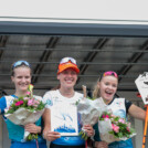 Das Podium der Damen: Ema Volavsek (SLO), Jenny Nowak (GER), Minja Korhonen (FIN)