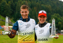 Die Gesamtsieger des Sommers: Laurent Muhlethaler (FRA), Jenny Nowak (GER), (l-r)