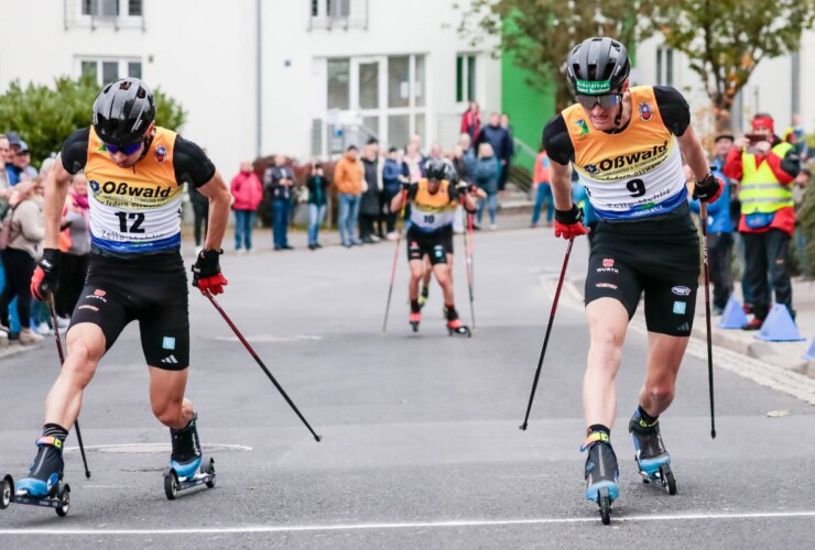 Zielsprint: Jakob Lange (GER), Wendelin Thannheimer (GER), (l-r)