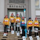 Die Tagessiegerinnen: Nathalie Armbruster (GER), Jenny Nowak (GER), Svenja Wuerth (GER), Trine Goepfert (GER), Cindy Haasch (GER), Maria Gerboth (GER), (l-r)