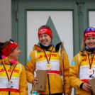 Die Tagessiegerinnen: Nathalie Armbruster (GER), Jenny Nowak (GER), Svenja Wuerth (GER), (l-r)