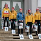 Die siegreichen Juniorinnen: Trine Goepfert (GER), Nathalie Armbruster (GER), Anne Haeckel (GER), Ronja Loh (GER), Magdalena Burger (GER), Sofia Eggensberger (GER), (l-r)