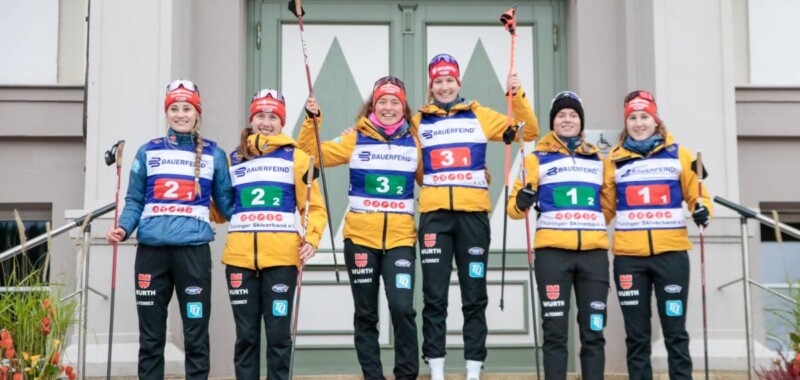 Ronja Loh (GER), Jenny Nowak (GER), Nathalie Armbruster (GER), Svenja Wuerth (GER), Cindy Haasch (GER), Maria Gerboth (GER), (l-r)