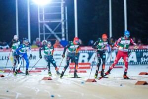 David Mach (GER), Terence Weber (GER), Johannes Rydzek (GER), Stefan Rettenegger (AUT), (l-r) kämpften letztes Jahr um die Plätze.