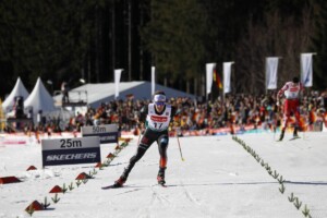 Der Schwarzwälder Manuel Faisst (GER) bei seinem Heimspiel in Schonach