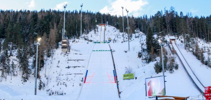 Die Skisprungschanze in Ramsau am Dachstein