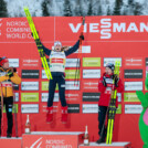 Das Podium der Damen: Nathalie Armbruster (GER), Ida Marie Hagen (NOR), Gyda Westvold Hansen (NOR) (l-r)