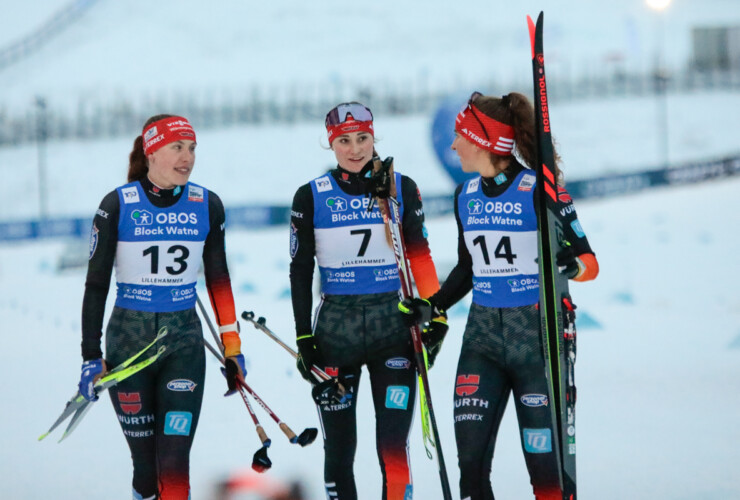 Jenny Nowak (GER), Ronja Loh (GER), Nathalie Armbruster (GER), (l-r)