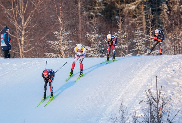 Julian Schmid (GER), Jarl Magnus Riiber (NOR), Johannes Lamparter (AUT), (l-r)