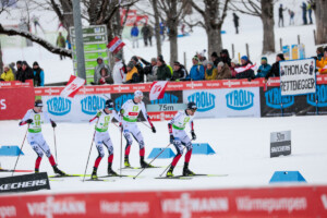 Andreas Skoglund (NOR), Aleksander Skoglund (NOR), Jens Luraas Oftebro (NOR), Joergen Graabak (NOR), (l-r)