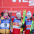 Das Podium der Damen: Nathalie Armbruster (GER), Ida Marie Hagen (NOR), Gyda Westvold Hansen (NOR), (l-r)