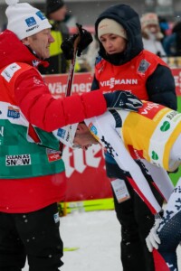 Jarl Magnus Riiber (NOR) sichtlich gezeichnet nach dem Weltcup in Ramsau am Dachstein im vergangenen Dezember