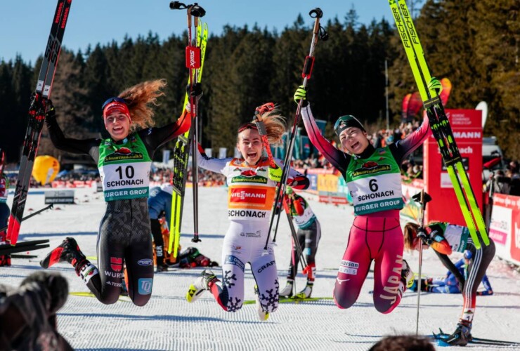 Nathalie Armbruster (GER), Ida Marie Hagen (NOR), Haruka Kasai (JPN), (l-r)