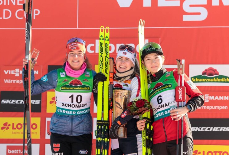 Nathalie Armbruster (GER), Ida Marie Hagen (NOR), Haruka Kasai (JPN), (l-r)