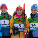 Trine Göpfert (GER), Nathalie Armbruster (GER) und Marie Nähring (GER) (l-r) beim deutschen Dreifach-Erfolg in Schonach