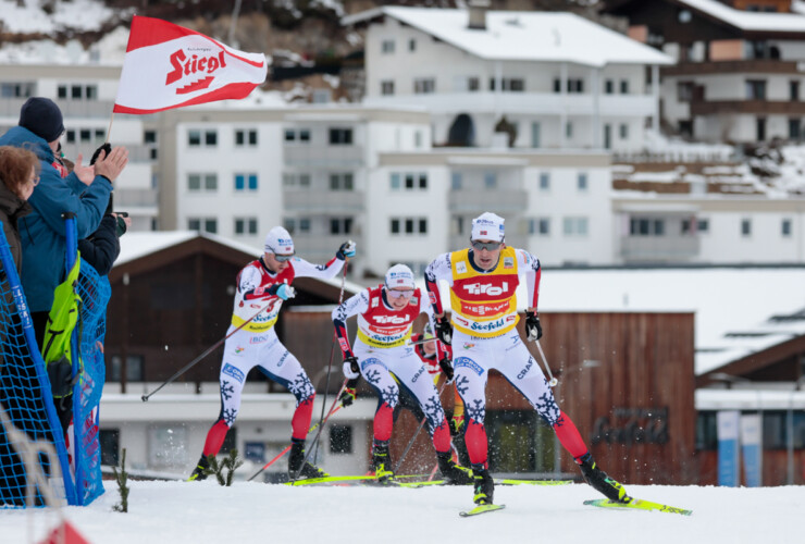 Joergen Graabak (NOR), Jens Luraas Oftebro (NOR), Jarl Magnus Riiber (NOR), (l-r)