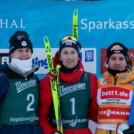 Das Podium vom Samstag: Matteo Baud (FRA), Espen Bjoernstad (NOR), Jakob Lange (GER), (l-r)