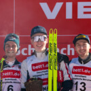 Das Podium der Herren: Johannes Lamparter (AUT), Jens Luraas Oftebro (NOR), Ilkka Herola (FIN), (l-r)