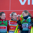 Das Podium der Damen: Gyda Westvold Hansen (NOR), Ida Marie Hagen (NOR), Marte Leinan Lund (NOR), (l-r)