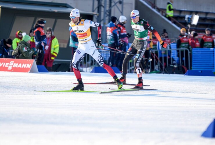 Jarl Magnus Riiber (NOR), Vinzenz Geiger (GER), (l-r)