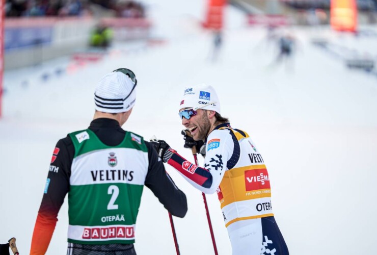 Vinzenz Geiger (GER), Jarl Magnus Riiber (NOR), (l-r)