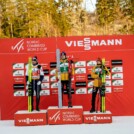 Jarl Magnus Riiber (NOR), Vinzenz Geiger (GER), Julian Schmid (GER) (l-r)