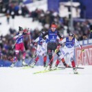 Die Spitzengruppe: Yuna Kasai (JPN), Nathalie Armbruster (GER), Ida Marie Hagen (NOR), (l-r)