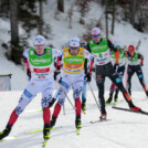 Jens Luraas Oftebro (NOR), Jarl Magnus Riiber (NOR), Vinzenz Geiger (GER), (l-r)