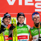 Jarl Magnus Riiber (NOR), Jens Luraas Oftebro (NOR), Vinzenz Geiger (GER), (l-r)