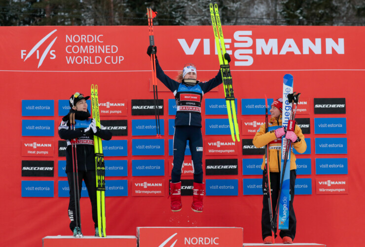 Haruka Kasai (JPN), Ida Marie Hagen (NOR), Nathalie Armbruster (GER), (l-r)