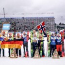 Julian Schmid (GER), Jenny Nowak (GER), Nathalie Armbruster (GER), Vinzenz Geiger (GER), Jens Luraas Oftebro (NOR), Gyda Westvold Hansen (NOR), Ida Marie Hagen (NOR), Jarl Magnus Riiber (NOR), Stefan Rettenegger (AUT), Lisa Hirner (AUT), Johannes Lamparter (AUT), Claudia Purker (AUT), (l-r)