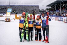 Julian Schmid (GER), Jenny Nowak (GER), Nathalie Armbruster (GER), Vinzenz Geiger (GER), (l-r)