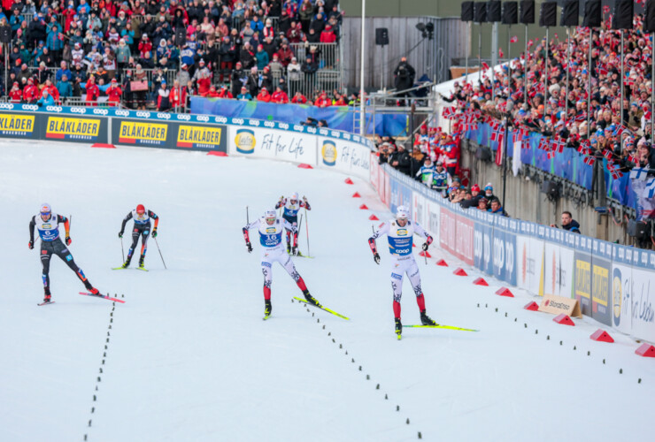 Johannes Lamparter (AUT), Vinzenz Geiger (GER), Jens Luraas Oftebro (NOR), Julian Schmid (GER), Jarl Magnus Riiber (NOR), (l-r)