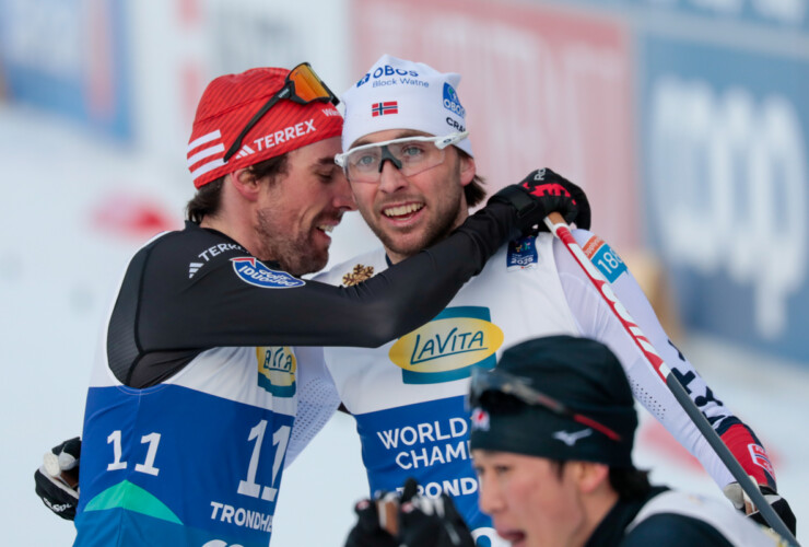 Johannes Rydzek (GER), Jarl Magnus Riiber (NOR), (l-r)