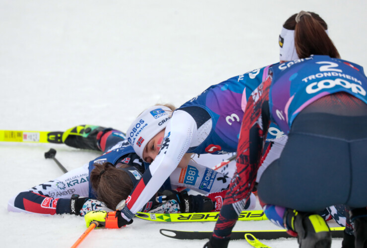 Gyda Westvold Hansen (NOR), Ida Marie Hagen (NOR), Lisa Hirner (AUT), (l-r)