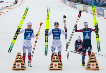 Ida Marie Hagen (NOR), Gyda Westvold Hansen (NOR), Lisa Hirner (AUT), (l-r)