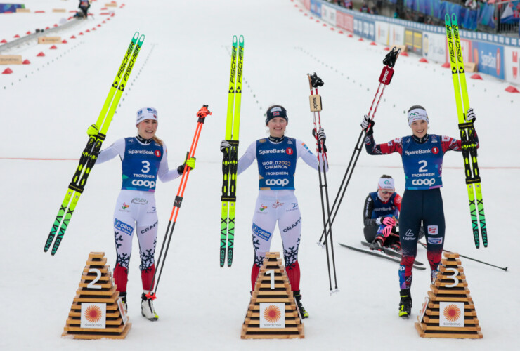 Ida Marie Hagen (NOR), Gyda Westvold Hansen (NOR), Lisa Hirner (AUT), (l-r)