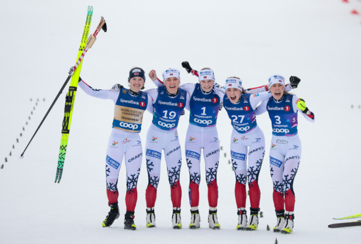 Gyda Westvold Hansen (NOR), Marte Leinan Lund (NOR), Ingrid Laate (NOR), Mille Marie Hagen (NOR), Ida Marie Hagen (NOR), (l-r)