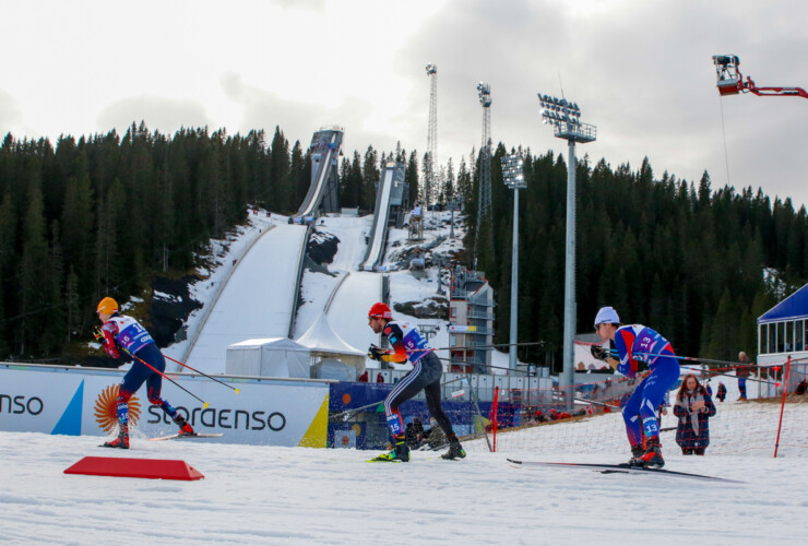 Franz-Josef Rehrl (AUT), Johannes Rydzek (GER), Marco Heinis (FRA), (l-r)