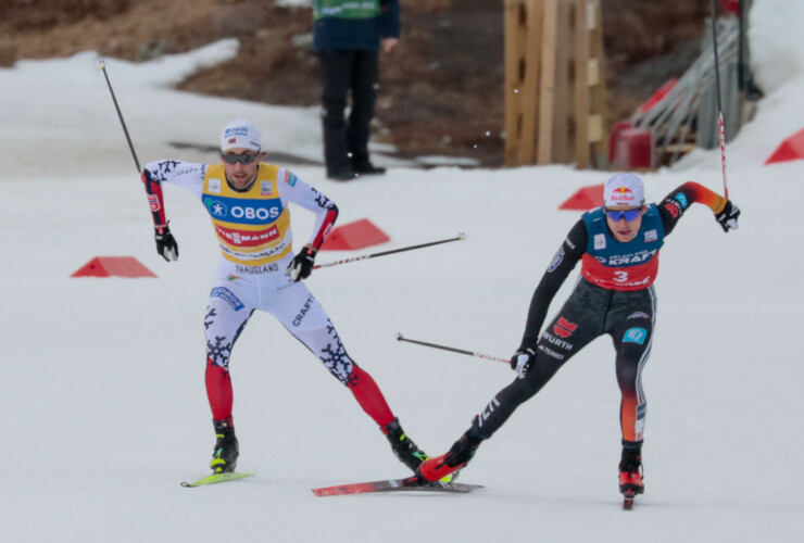 Jarl Magnus Riiber (NOR), Vinzenz Geiger (GER), (l-r)