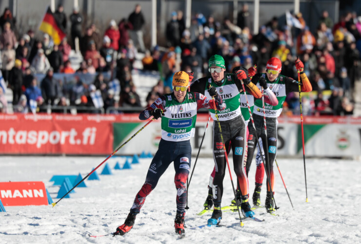 Die Verfolger: Franz-Josef Rehrl (AUT), Wendelin Thannheimer (GER), Terence Weber (GER), (l-r)