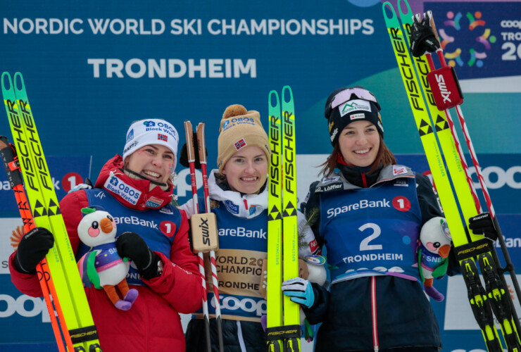 Ida Marie Hagen (NOR), Gyda Westvold Hansen (NOR), Lisa Hirner (AUT), (l-r)